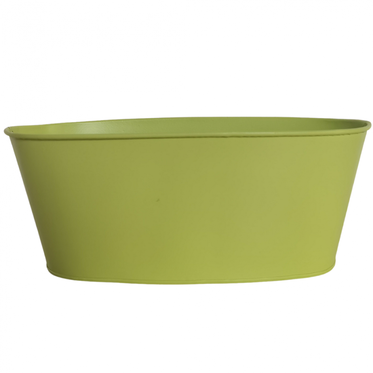 5221 Oval Trough Green (1Pc) Tin/Metal Container