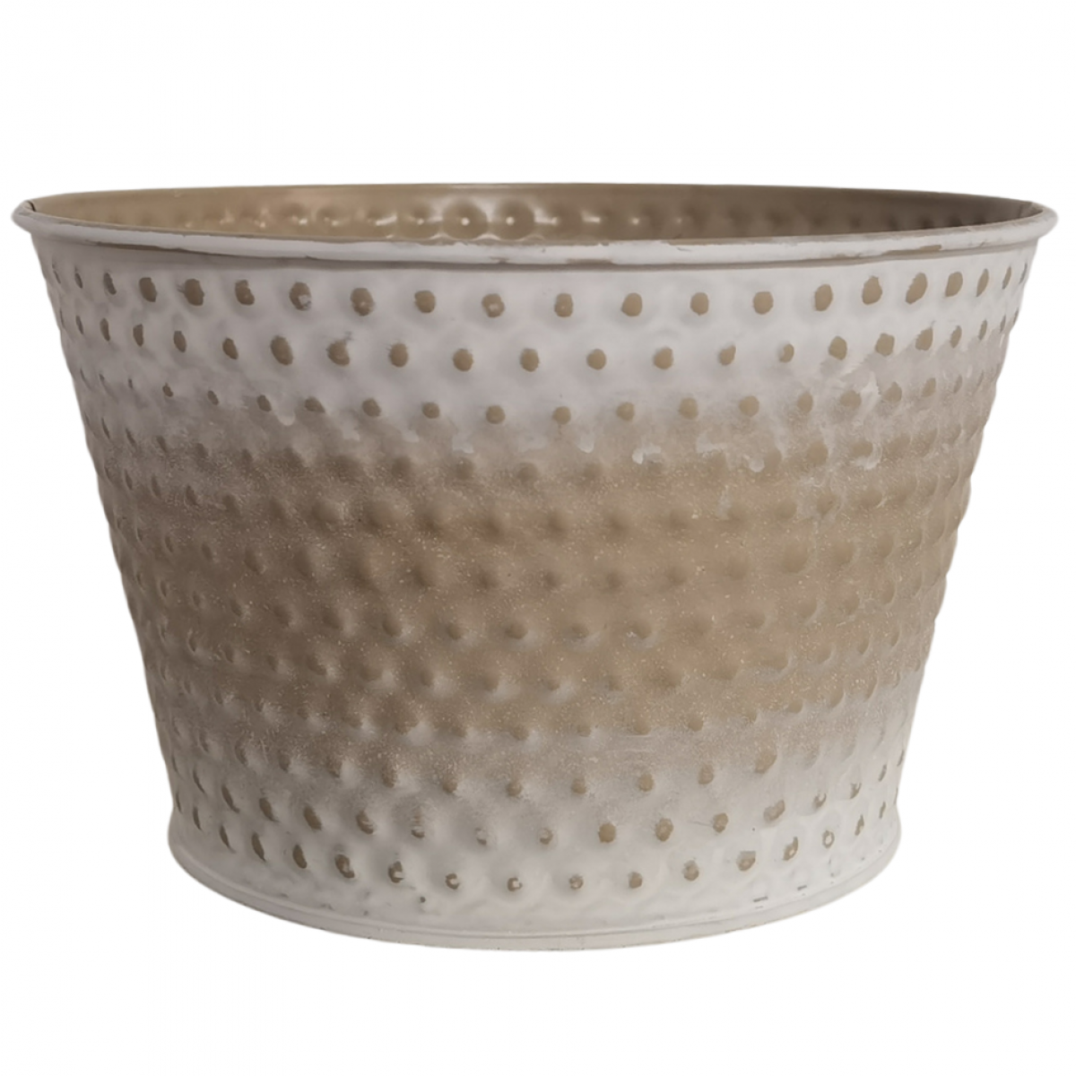 5225 Brown Embossed Bowl (1pc) Tin/Metal Container