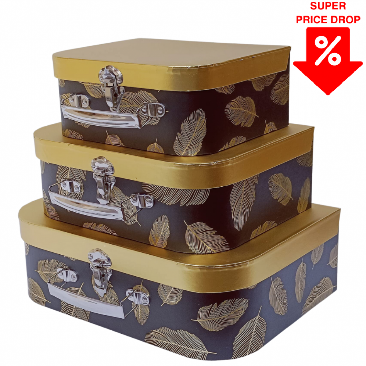 5079 Trunk (12 Sets) Paper Gift Box w/o Lined Paper Gift Box 3x1